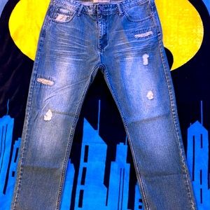 Jordan Craig Distressed Blue Jeans